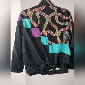 Black/Purple/Teal windbreaker